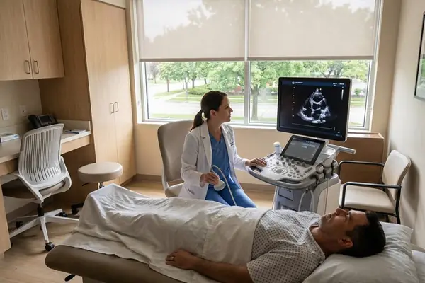 Echocardiogram cardiac ultrasound scan in a private London clinic