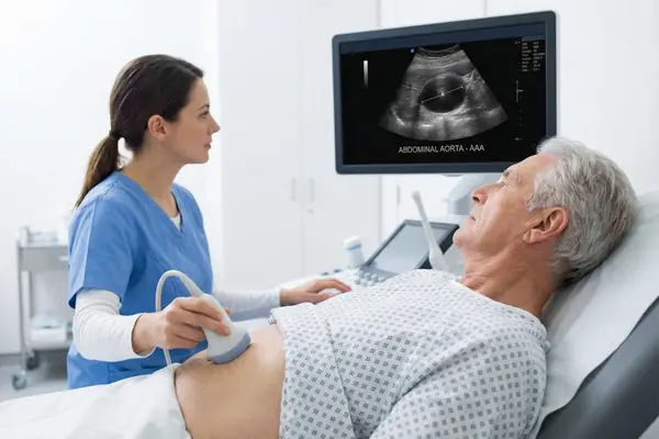 Abdominal aortic aneurysm AAA ultrasound scan