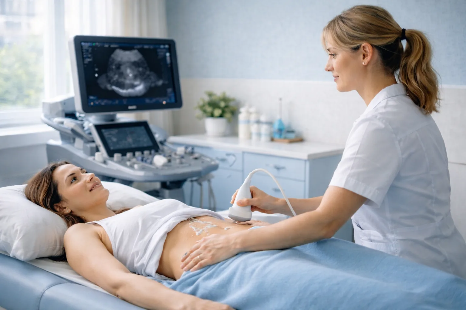 Full body ultrasound screening scan concept