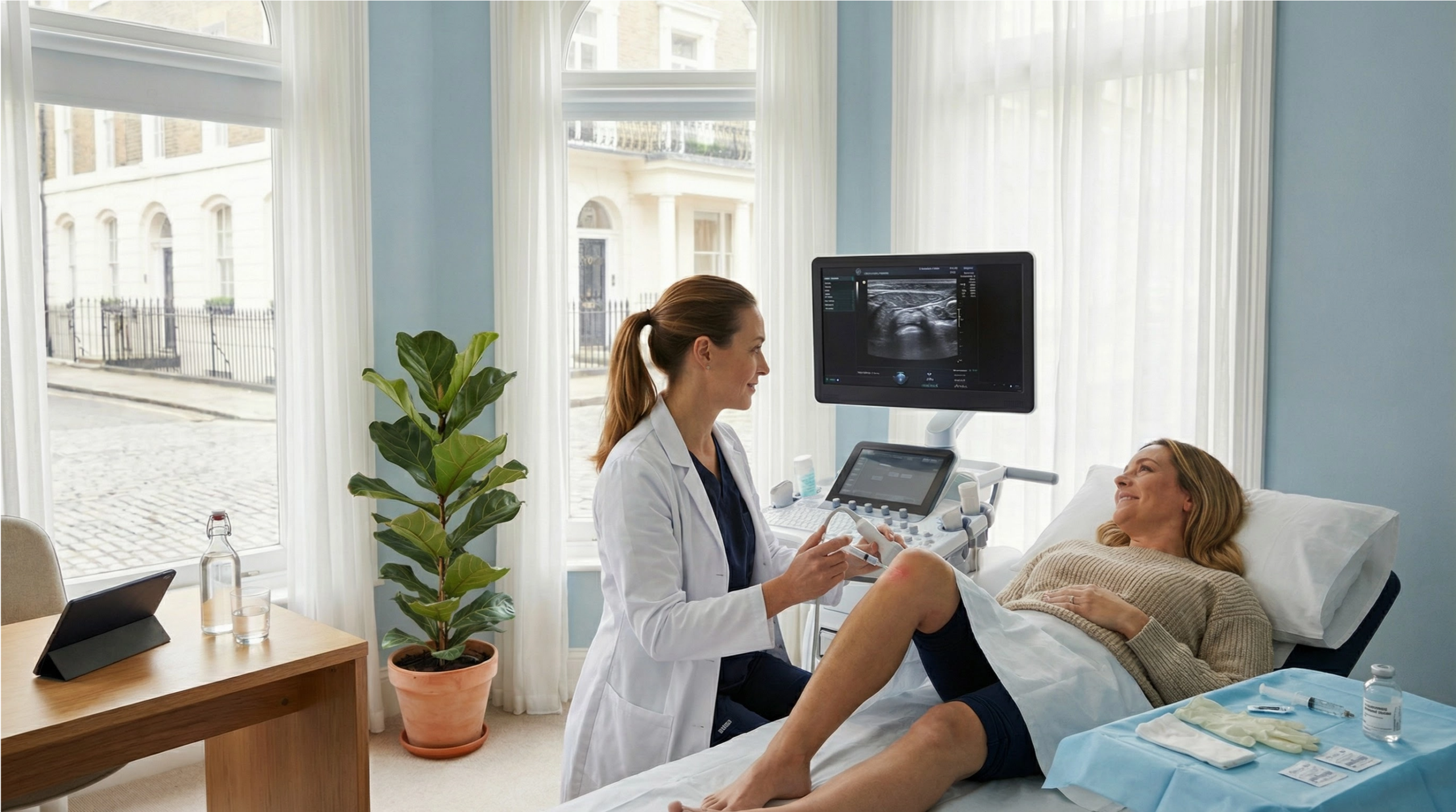 Ultrasound-guided cortisone injection at Sonoworld