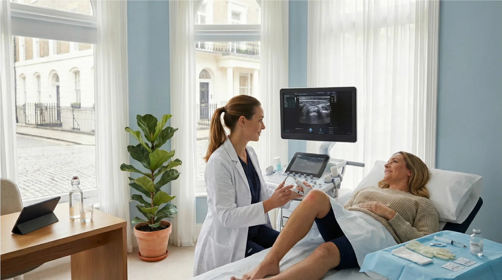 Ultrasound-guided cortisone injection at Sonoworld