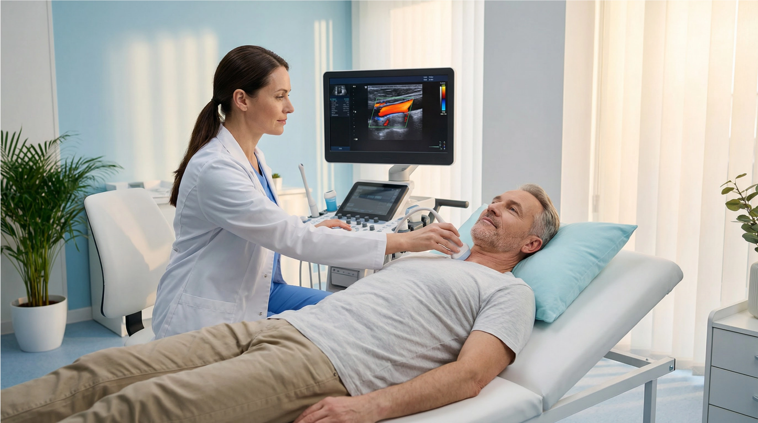 Cardiovascular Doppler ultrasound examination at Sonoworld