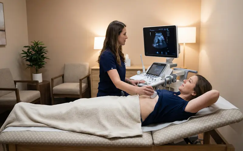 Bilateral breast ultrasound scan