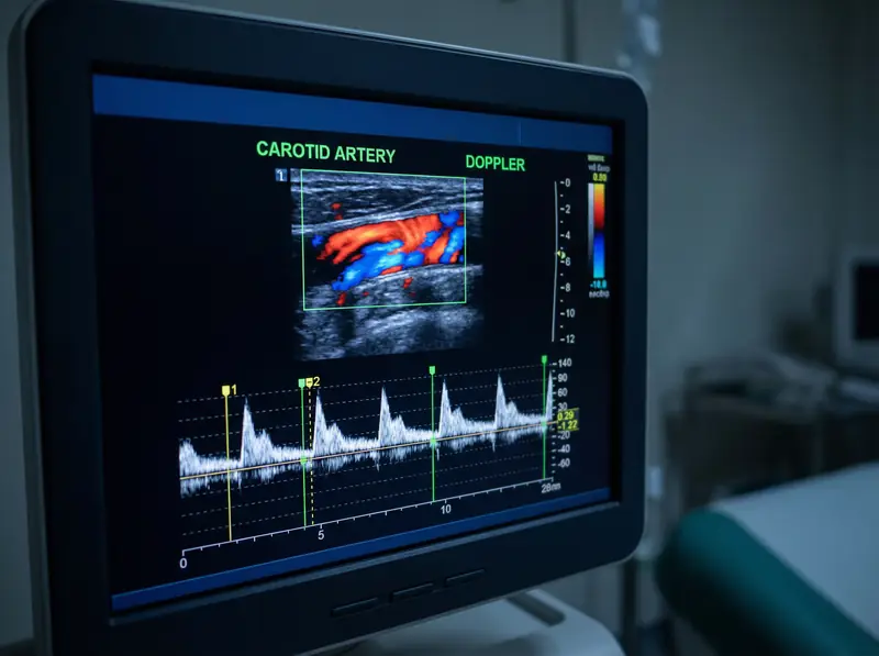 Carotid artery duplex ultrasound scan