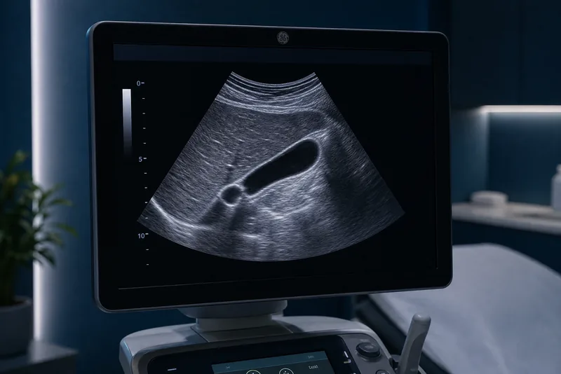 Ultrasound scan of the liver and gallbladder
