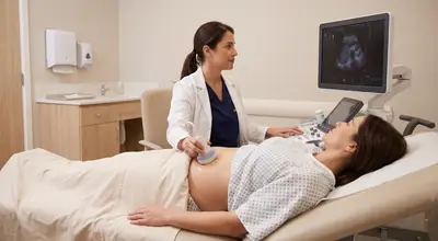 Upper abdominal ultrasound scan