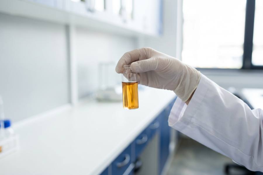 Professional blood test collection at Sonoworld's Harley Street district clinic